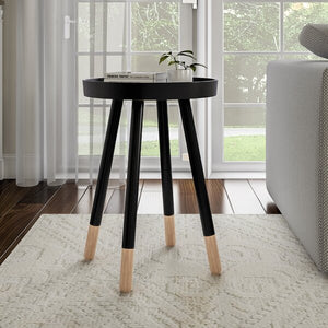 Black Cambridgeshire Tray Top End Table 1609AH