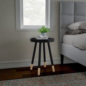 Black Cambridgeshire Tray Top End Table 1609AH