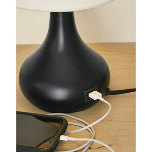 Camdale Metal Table Lamp - 7"W x 7"D x 15"H - Black MRM3619
