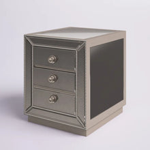 Load image into Gallery viewer, Camellia 24&#39;&#39; Tall Wood/Glass 3 - Drawer Mirrored Accent Chest
