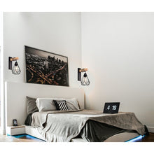 Load image into Gallery viewer, Cameron-Ryan Black Wall Sconce Industrial Wood Wall lighting fixture 1-Light - 2 Boxes
