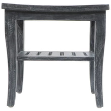 Load image into Gallery viewer, 16.75&quot;H x 16.63&quot;W x 10&quot;D Weathered Gray Campbelltown Teak Shower Bench
