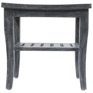 16.75"H x 16.63"W x 10"D Weathered Gray Campbelltown Teak Shower Bench
