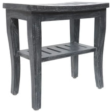 Load image into Gallery viewer, 16.75&quot;H x 16.63&quot;W x 10&quot;D Weathered Gray Campbelltown Teak Shower Bench

