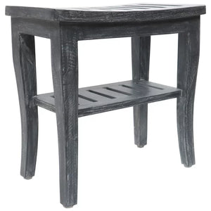 16.75"H x 16.63"W x 10"D Weathered Gray Campbelltown Teak Shower Bench