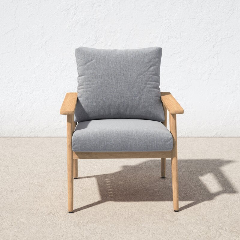 Camren Deep Seating Teak Patio Chair with Cushions 7237RR
