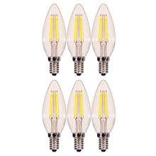Load image into Gallery viewer, 4 Watt (40 Watt Equivalent), C11 LED, Dimmable Light Bulb, E12/Candelabra Base : (Set of 6) - 429DC
