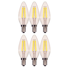 Load image into Gallery viewer, 4 Watt (40 Watt Equivalent), C11 LED, Dimmable Light Bulb, E12/Candelabra Base (Part number: S29890) (Set of 6) GL82
