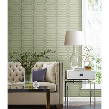 Load image into Gallery viewer, Sage/Green/Metallic Candice Olson Breathless Pavilion 33&#39; L x 20.5&quot; W Wallpaper Roll 230DC
