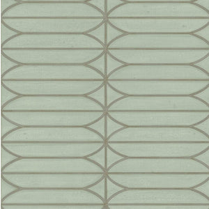 Sage/Green/Metallic Candice Olson Breathless Pavilion 33' L x 20.5" W Wallpaper Roll 230DC