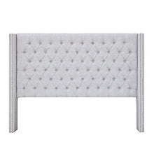 Load image into Gallery viewer, Candice Upholstered Wingback Headboard Queen Gray 3390RR
