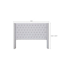 Load image into Gallery viewer, Candice Upholstered Wingback Headboard Queen Gray 3390RR
