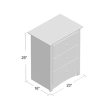 Load image into Gallery viewer, Esptresso Laminate Cansel 29&#39;&#39; Tall 3 - Drawer Nightstand
