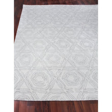 Load image into Gallery viewer, Caprice Geometric Handmade Tufted Wool Gray Area Rug 5532RR
