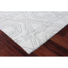Load image into Gallery viewer, Caprice Geometric Handmade Tufted Wool Gray Area Rug 5532RR
