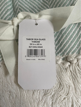 Load image into Gallery viewer, Elisabeth York Tabor Sea Glass Throw Blanket with Fringe
