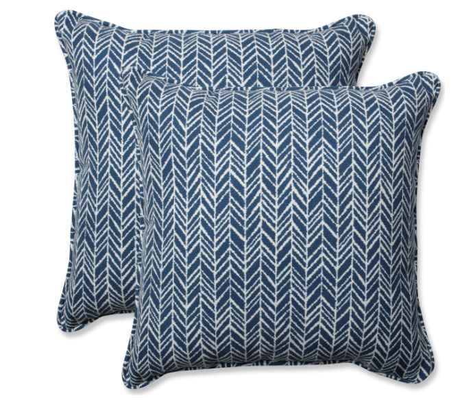 Herringbone Ink Blue 16.5