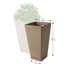 Load image into Gallery viewer, Taupe Cara 2-Piece Self-Watering Composite Pot Planter Set (Set of 1 ONLY)
