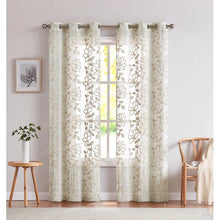 Load image into Gallery viewer, Carcassonne Semi-Sheer Grommet Curtain Panels 38 x 84 (Set of 2)
