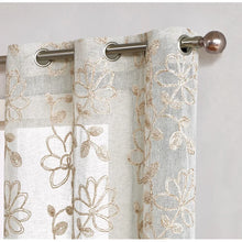Load image into Gallery viewer, Carcassonne Semi-Sheer Grommet Curtain Panels, 38&quot; W x 96&quot; L
