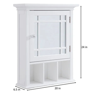 Cardonas Removable Framed 1 Door Medicine Cabinet with 1 Adjustable Shelves