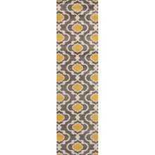 Load image into Gallery viewer, Caritta Geometric Area Rug in Gray/Yellow 2 x 7&#39;2&quot;, Set of 2 rug runners
