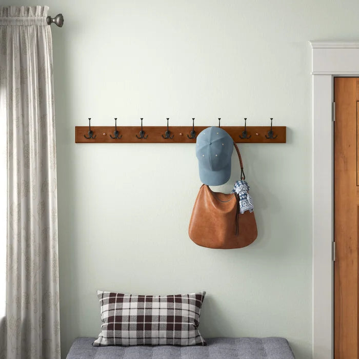 Carlens 45'' Wide 8 Hook Wall Mounted Coat Rack