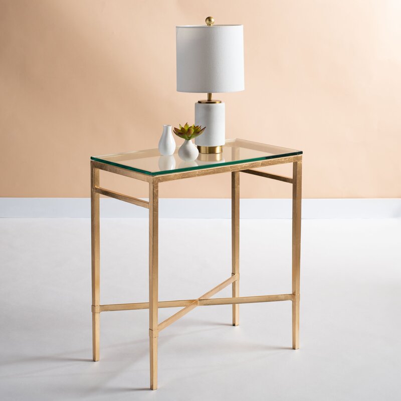 Carlin Glass Top End Table 4144RR
