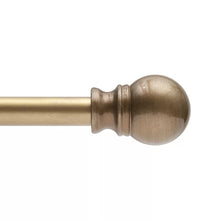 Load image into Gallery viewer, 28&quot; - 48&quot; Brushed Brass Carlyne Adjustable 0.5&quot; Single Curtain Rod
