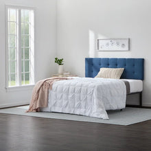 Load image into Gallery viewer, King/California King Navy Carlysle Upholstered Panel Headboard
