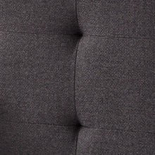 Load image into Gallery viewer, Queen Charcoal Carlysle Upholstered Solid Wood Panel Headboard
