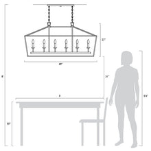 Load image into Gallery viewer, Carmen 6-Light Kitchen Island Linear Pendant #AD304
