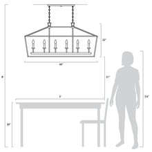 Load image into Gallery viewer, Carmen 6 - Light Kitchen Island Linear Pendant 5938RR
