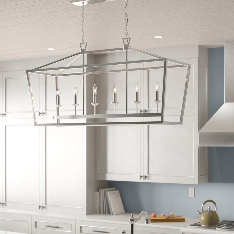 Carmen 6 - Light Kitchen Island Linear Pendant 7176RR