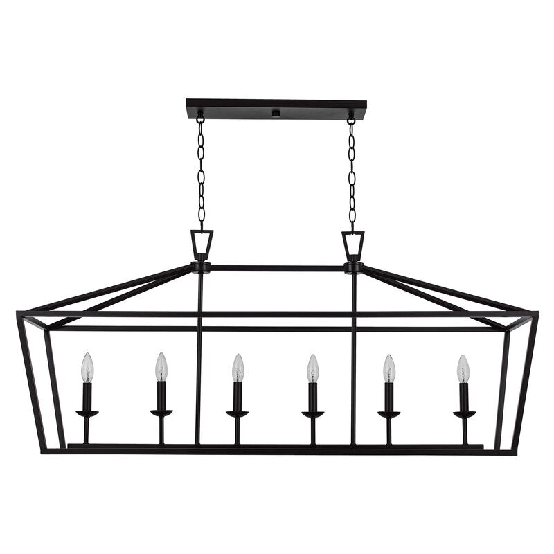 Carmen 6 - Light Kitchen Island Linear Pendant 5938RR