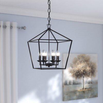 Carmen 6 - Light Lantern Geometric Chandelier 538CDR