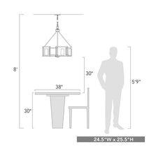 Load image into Gallery viewer, White Gold Carmona 5 - Light Unique Drum Chandelier
