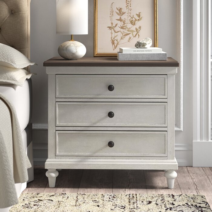 Carol Solid Wood Nightstand, 30'' H X 32'' W X 17'' D