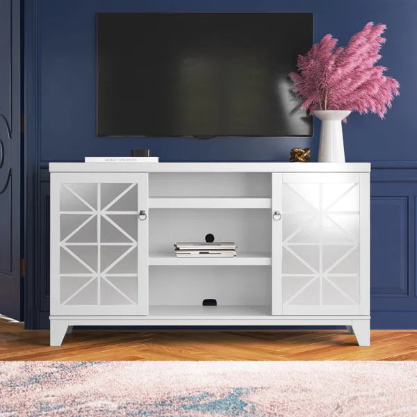 White Carrington TV Stand for TVs up to 65