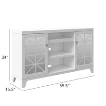 Load image into Gallery viewer, White Carrington TV Stand for TVs up to 65&quot;
