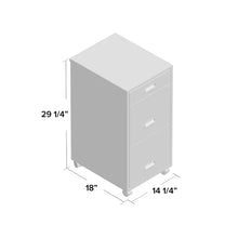 Load image into Gallery viewer, Carson 14.25&#39;&#39; Wide 3 -Drawer Mobile Vertical Filing Cabinet
