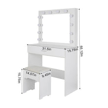 Load image into Gallery viewer, Carsynn Vanity Set with Stool and Mirror #AD380
