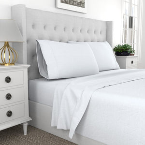 (Set of 4) Queen Caryn 600 Thread Count 100% Cotton Sateen Sheet Set