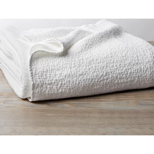 Full/Queen Coverlet Alpine White Cascade 100% Cotton Reversible Modern & Contemporary Coverlet / Bedspread Set