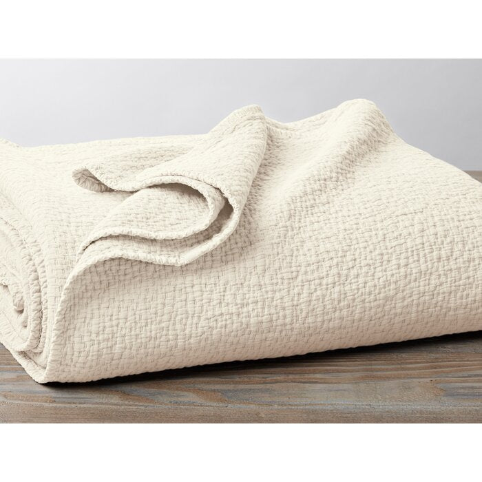 King Cascade Organic 100% Cotton Reversible Modern & Contemporary Coverlet / Bedspread