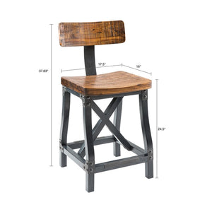 Caseareo Solid Wood Counter Stool MRM3770