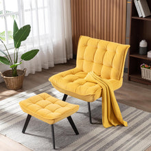 Load image into Gallery viewer, Cassiani Upholstered Accent Chair, Yellow
