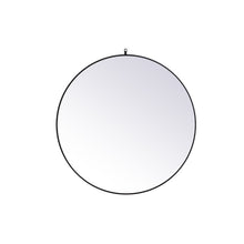 Load image into Gallery viewer, 45&quot; x 45&quot; Black Cassie Round Metal Wall Mirror
