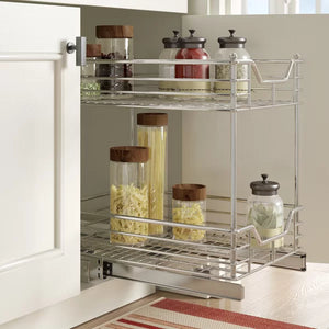 18" H x 14.5" W x 17.75" D Cassity 2 Tier Sliding Pull Out Drawer
