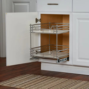 18" H x 14.5" W x 17.75" D Cassity 2 Tier Sliding Pull Out Drawer